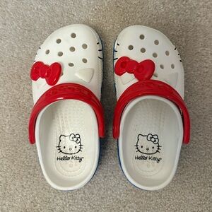 CROCS Kids Sandals - White and Red Hello Kitty